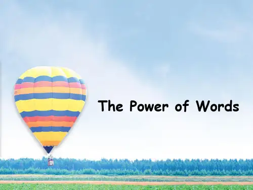 新编大学英语 book4 Unit 2 the power of words