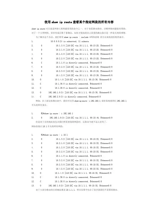 show ip route