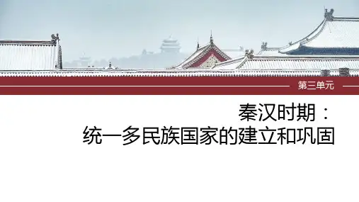 中考历史复习秦汉时期：统一多民族国家的建立和巩固