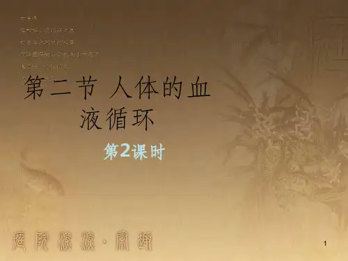 七年级生物下册 10.2《人体的血液循环》(第2课时)课件 (新版)苏教版