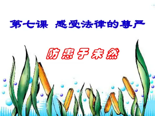 七年级思品下册第七课_防患于未然 ppt课件