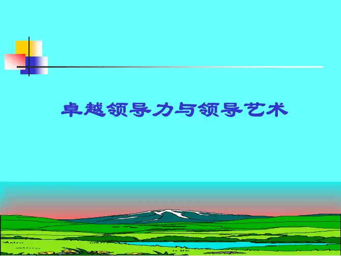 卓越领导力领导艺术 X 