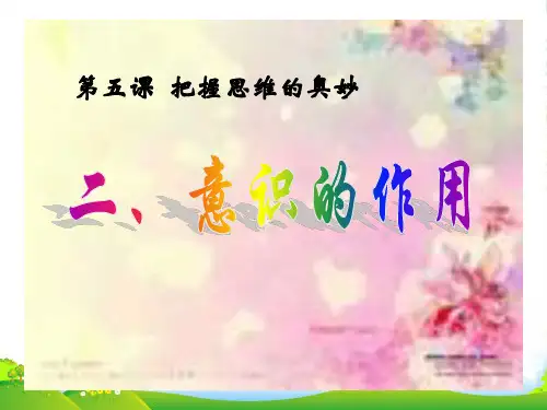 高中政治 意识的作用哲学课件 新人教必修4