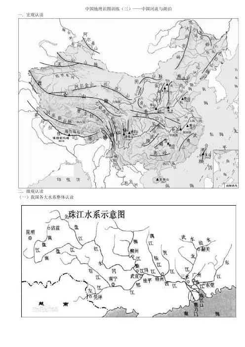 中国地理识图训练(三)——中国河流与湖泊(教师版)