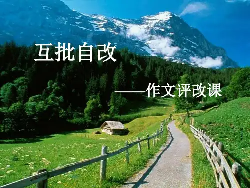 初中作文指导：互批自改：作文评改课ppt