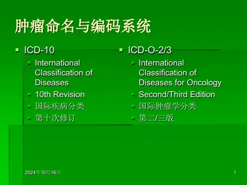 肿瘤命名与编码ppt课件