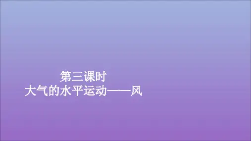 2019_2020学年新教材高中地理第二章地球上的大气2.2.3大气的水平运动课件新人教版必修第一册
