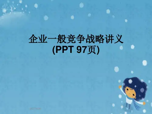 企业一般竞争战略讲义(PPT 97页)