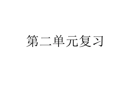 人教版九年级下册第二单元复习ppt课件