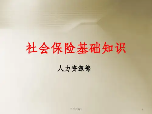 《社保知识培训》PPT课件