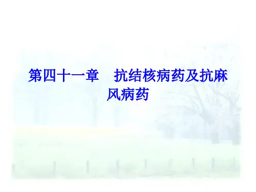 第四十一章 抗结核病药及抗麻风病药