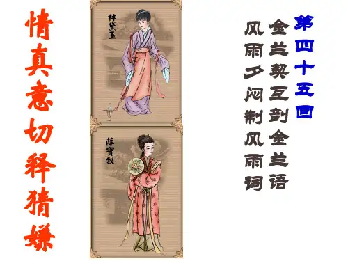 红楼梦四十五回情真意切释猜疑