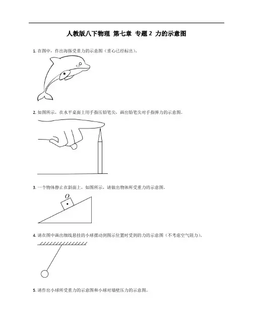 人教版八年级下学期物理 第七章 专题2 力的示意图