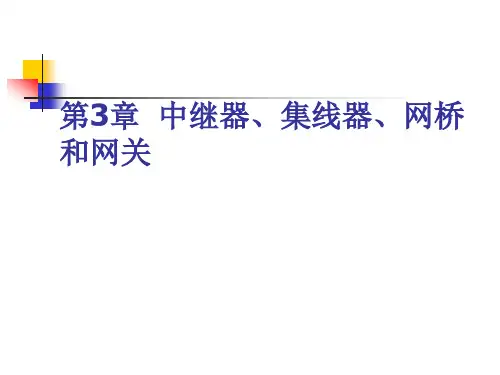 中继器、集线器、网桥与网关介绍.pptx