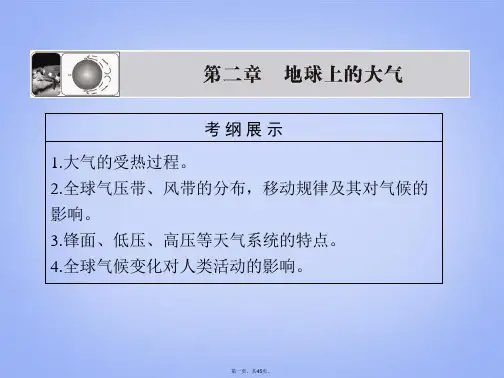 高考地理一轮复习 第二章第一讲 冷热不均引起大气运动配套课件 新人教版必修1