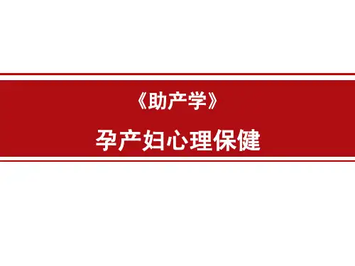 孕产妇心理保健PPT