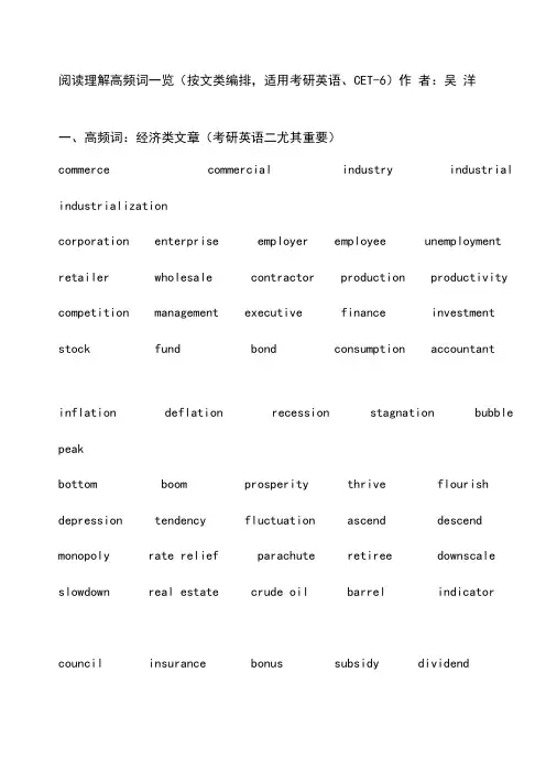 考研英语二高频词汇