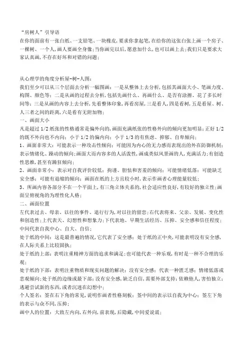 房树人解读