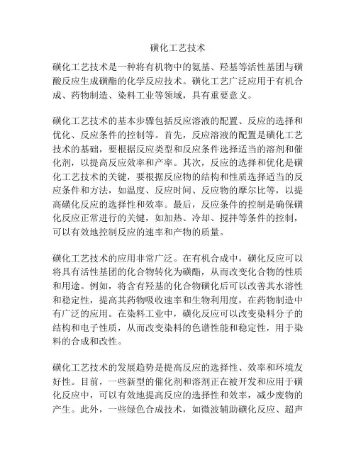 磺化工艺技术