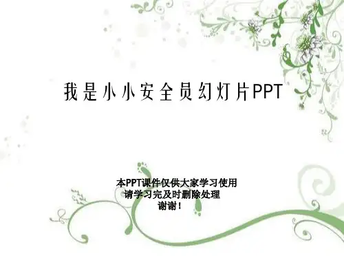 我是小小安全员幻灯片PPT