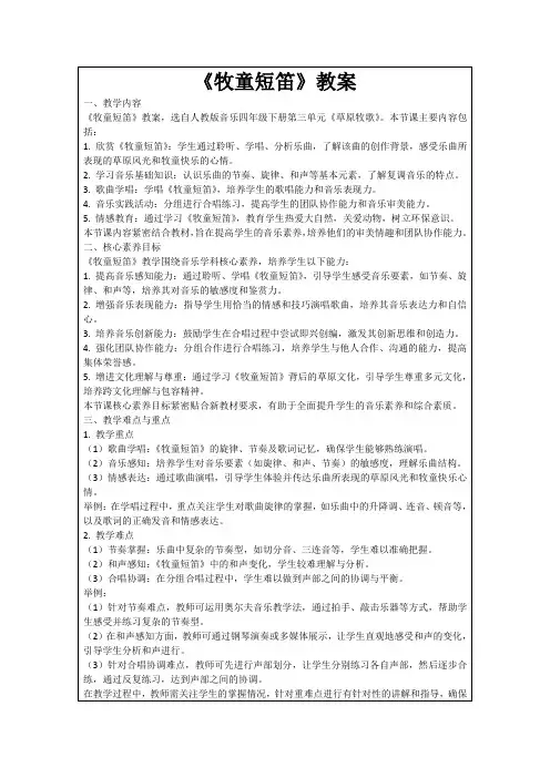 《牧童短笛》教案