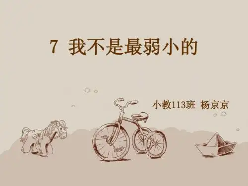 我不是最弱小的人