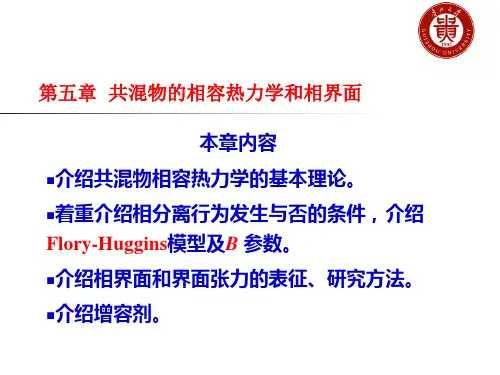 聚合物共混与改性第五章 共混物的相容热力学和相界面