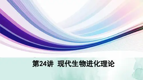 高三生物一轮复习精品课件6：第24讲 现代生物进化理论