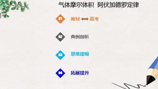 2019届高考化学总复习第1章化学计量在实验中的应用第1讲物质的量气体摩尔体积1.1.2气体摩尔体积阿伏加德罗