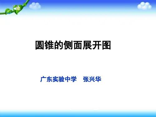 圆锥的侧面展开图