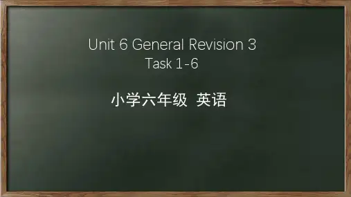 2020--2021学年人教精通版六年级英语下册Unit6Task1-6课件