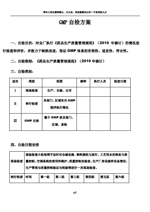 GMP自检方案