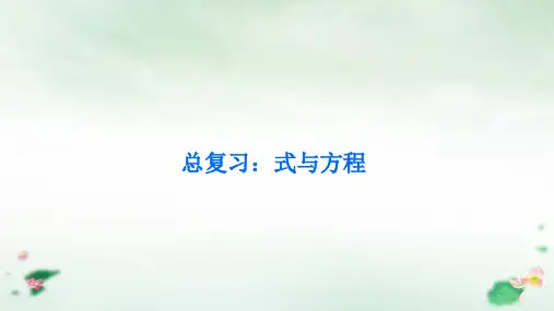 六年级数学下册6式与方程人教新课标(共15张PPT)