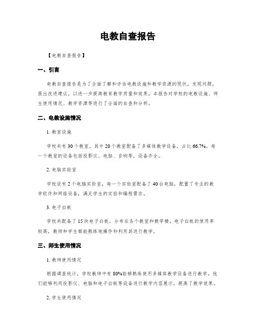 电教自查报告