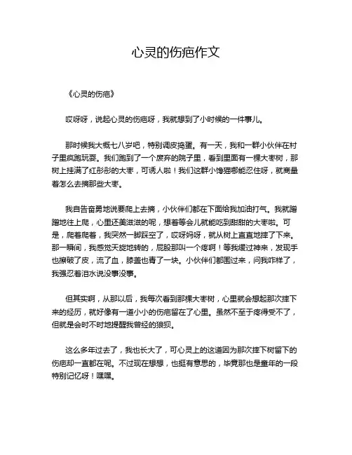 心灵的伤疤作文