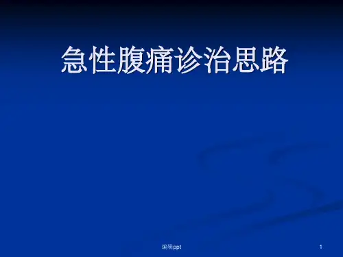 《急性腹痛诊治思路》PPT课件
