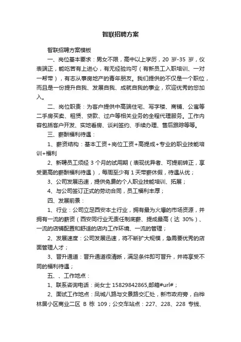 智联招聘方案