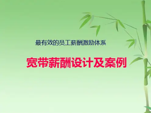 宽带薪酬设计及案例(共34张PPT)