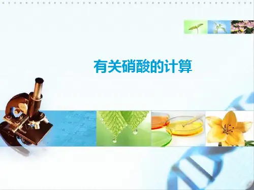 有关硝酸的计算