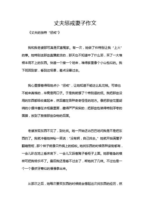 丈夫惩戒妻子作文