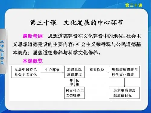 2013年高考政治第一轮复习 第十二单元 第30课