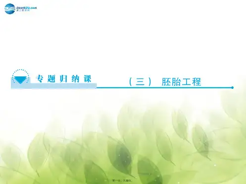 高中生物 专题归纳 专题3 胚胎工程课件 新人教版选修3