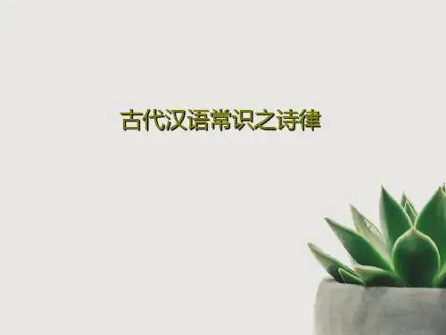 古代汉语常识之诗律共74页