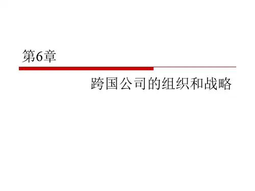 国际商务第6章 跨国公司的组织和战略