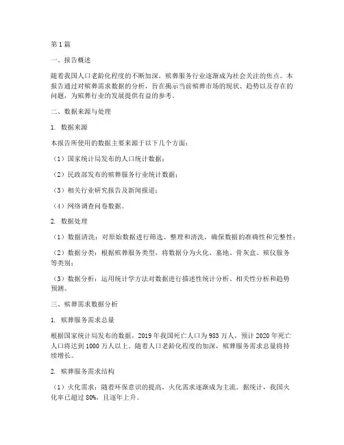 殡葬需求数据分析报告(3篇)