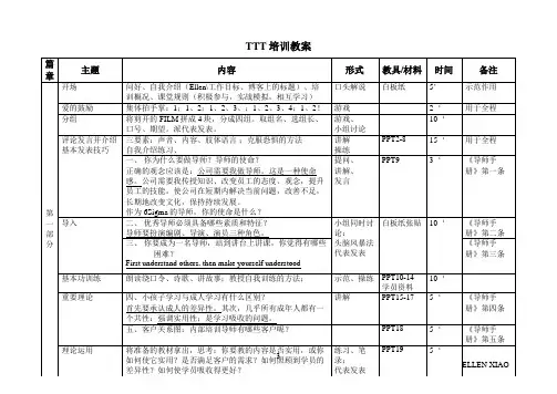TTT培训教案