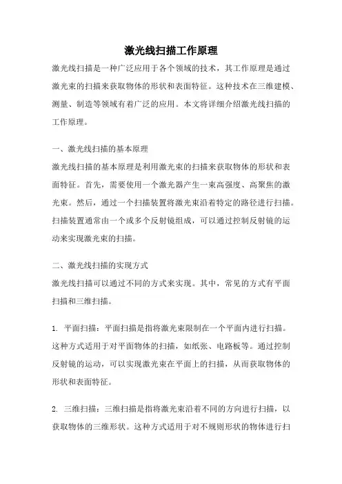 激光线扫描工作原理