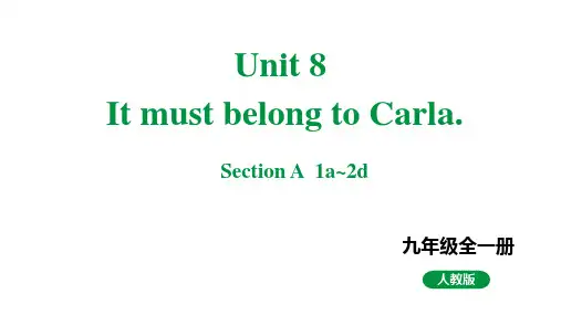人教新目标版九全英语 Unit8 SectionA 1a~2d 教学课件
