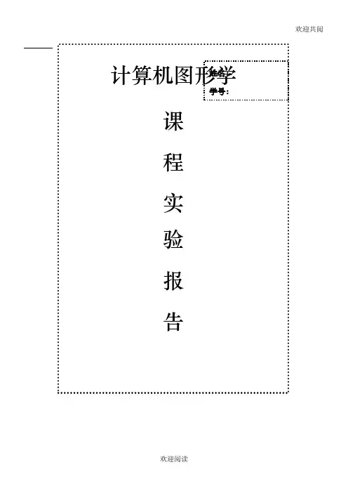 计算机图形学实验报告,DOC