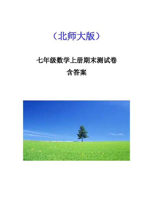七年级数学上册期末测试卷含答案(北师大版)